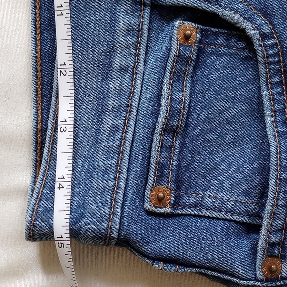 J Crew Factory Essential Straight Jeans 27 Mid Rise Cropped Raw Hem 29x26 50off3 - Picture 6 of 9